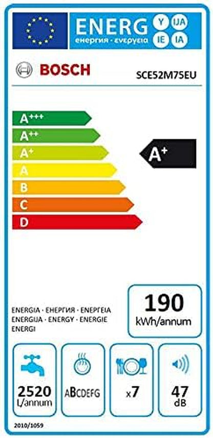 Mini Lave Vaisselle Encastrable SCE52M75EU Série 6 Compact Intégrable 60 Cm