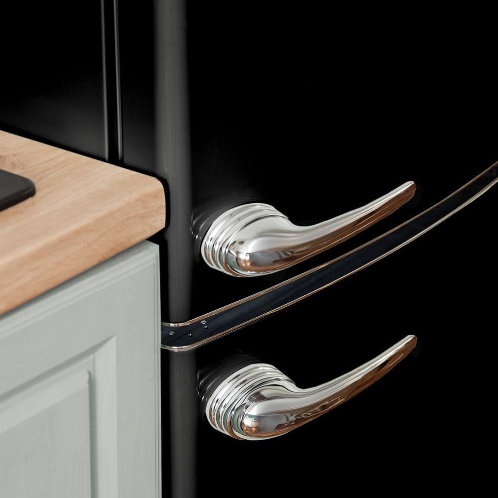 Réfrigérateur Combi Rétro Bolero Coolmarket Combi Origin 294+ Black E. Réfrigérateur Rétro Noir, 294L, Total No Frost, Classe E, Multi Cooling, Ultra Fresh, Multi Air Flow, Congélation Rapide.