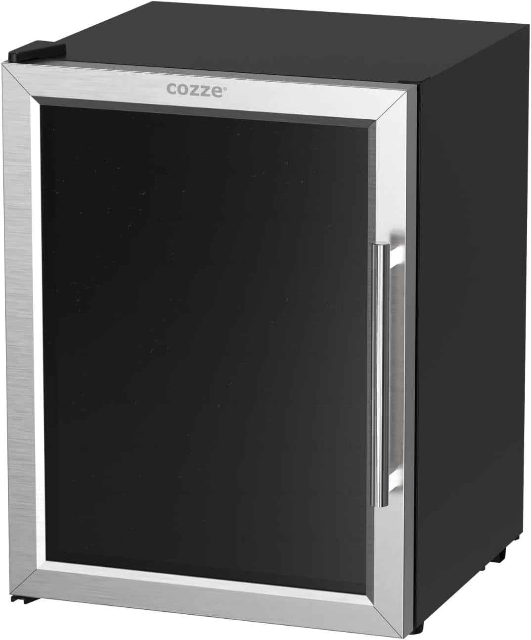 ® Réfrigérateur 60L – Porte Vitrée & Cadre Acier Inoxydable – Frigo Compact Pour Cuisine Extérieure – Silencieux 46Db – Classe Énergétique G – Design Noir