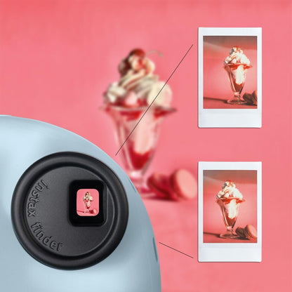 Mini Appareil Photo Instantané 12, Exposition Automatique Avec Objectif Selfie Intégré, Bleu Pastel