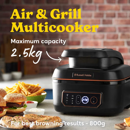 Air Fryer XL 5,5L [Multicuiseur: Frit, Cuit, Rôti, Grille] Friteuse Sans Huile & Gril (7 Programmes, Convient Au Lave-Vaiselle, Contrôle Température, 260°) Satisfry 26520-56