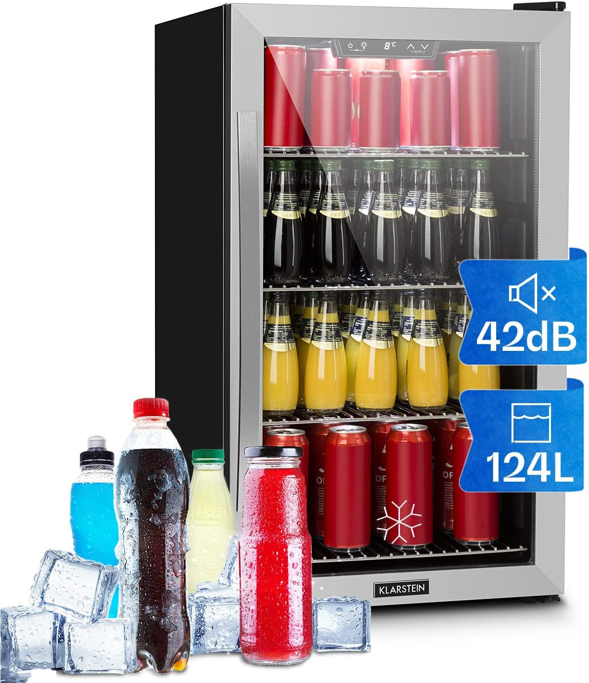 Mini Frigo De Chambre Et Bureau Pour Boisson, Petit Frigo Silencieux, Refrigerateur Mini Bar 124L, Petit Réfrigérateur Camping, Étagères Réglables Pour Le Vin, Cannette, Beer Fridge4