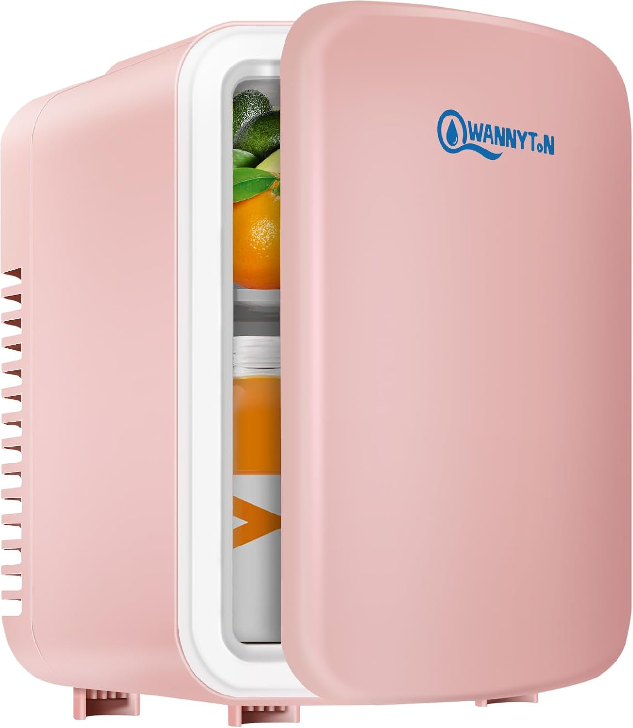 4L Mini Frigo, Petit Réfrigérateur Portable, Réfrigérateur Cosmétique, Frigo Mignon, Fonction Froid/Chaud Pour Bureau, Chambre, Voiture, Voyage, 220V/12V, Rose, 24,5X18,5X27Cm