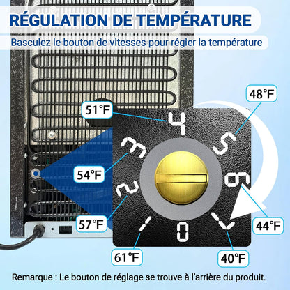Réfrigérateur De Boissons, 24 Canettes/20 Litres, Mini Réfrigérateur Avec Porte En Transparent Pour Limonade, Bière Ou Vin, Plan De Travail, Réfrigérateur Avec Étagères Amovibles Réglables