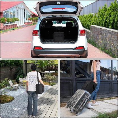 Hzycwgone Sac De Rangement Portable Étui De Transport Housse Pour Mini Frigo Petit Frigo 4L/6 Canettes,Pour Mini Réfrigérateur Voiture,Cosmetique,Chambre,Bureau,Dortoir(Noir)