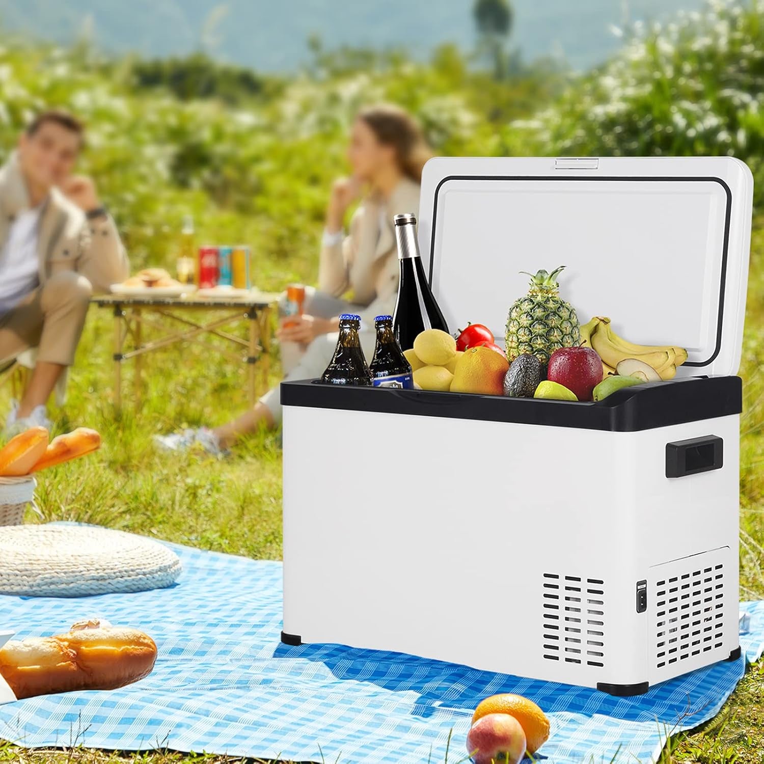 Mini Frigo De Voiture 12/24V, Petit Réfrigérateur À Compresseur Portable Froid Glacière Électrique 30L Pour Boisson, Congélateur Camping Pour Chambre Kue011Wsz