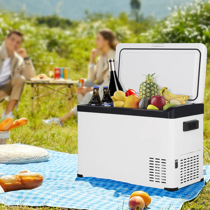 Mini Frigo De Voiture 12/24V, Petit Réfrigérateur À Compresseur Portable Froid Glacière Électrique 30L Pour Boisson, Congélateur Camping Pour Chambre Kue011Wsz