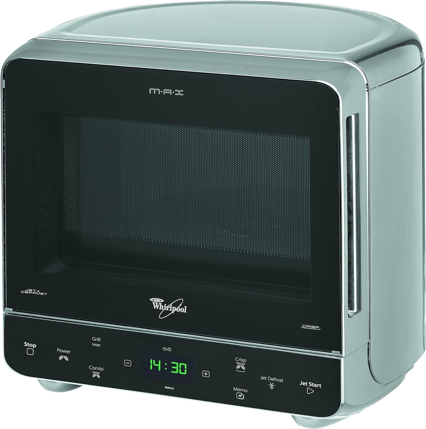 Whirlpool MAX 38 SL Four À Micro-Ondes Fonction Jet Start / 3D Coloris Argent 700 W / 13 L (Import Allemagne)