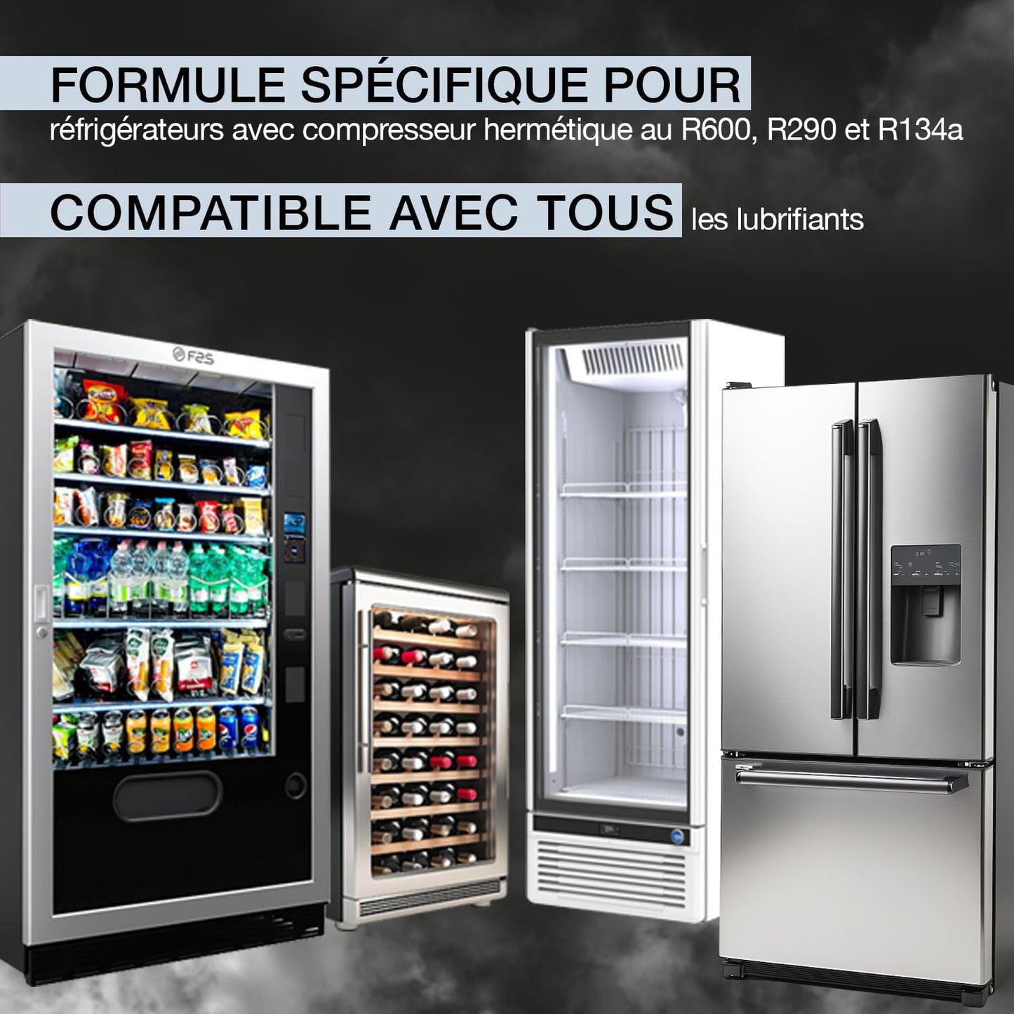 Extreme White – 6 X 12 Ml – Arrêt De Fuite De Réfrigérant Pour Réfrigérateurs Avec Compresseur Hermétique Et R600 – R290 – R134A, Adaptateur SAE 1/4 Inclus