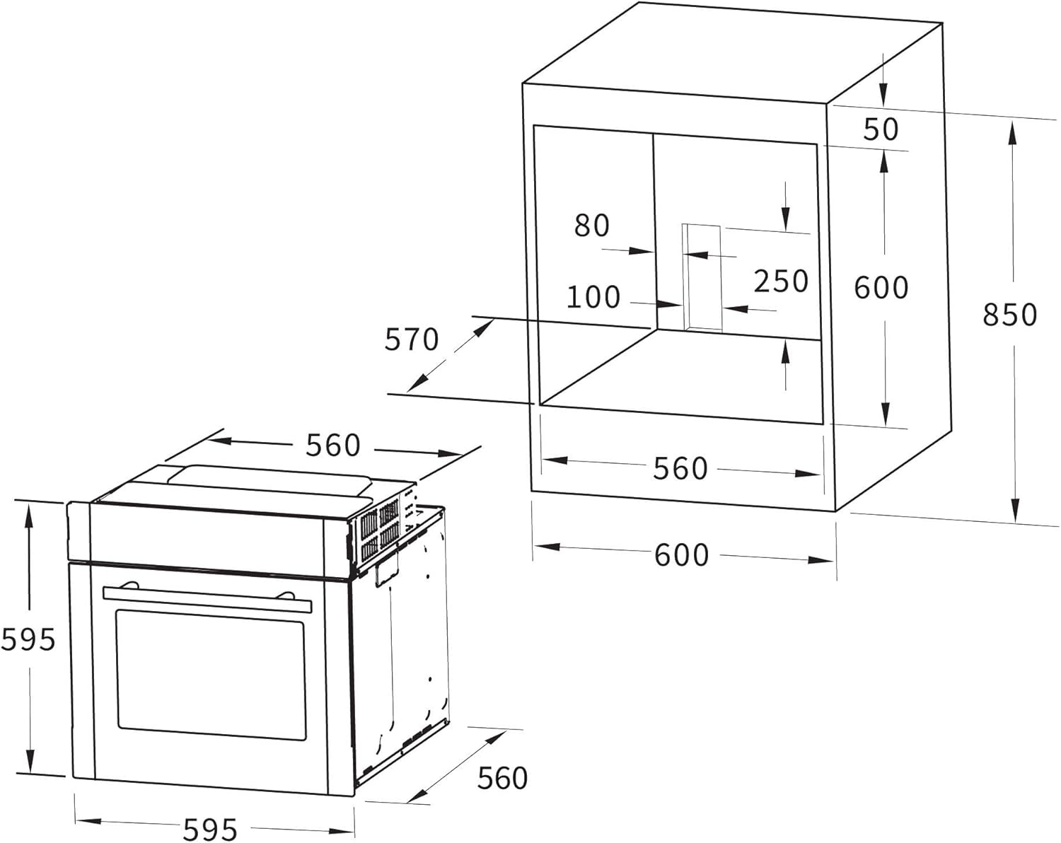 KKT Kolbe/Premium-Four Encastré 60Cm / 70L / 3,2Kw / Nettoyage À La Vapeur/Rôtisserie/Fonction Pizza/Air Chaud / EB8016ED