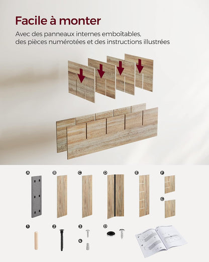 Banc À Chaussures, Organiseur De Chaussures Avec 15 Compartiments, Siège Rembourré, Pour Entrée, Couloir, Placard, Marron Turquoise Et Gris Tourterelle LHS015T60
