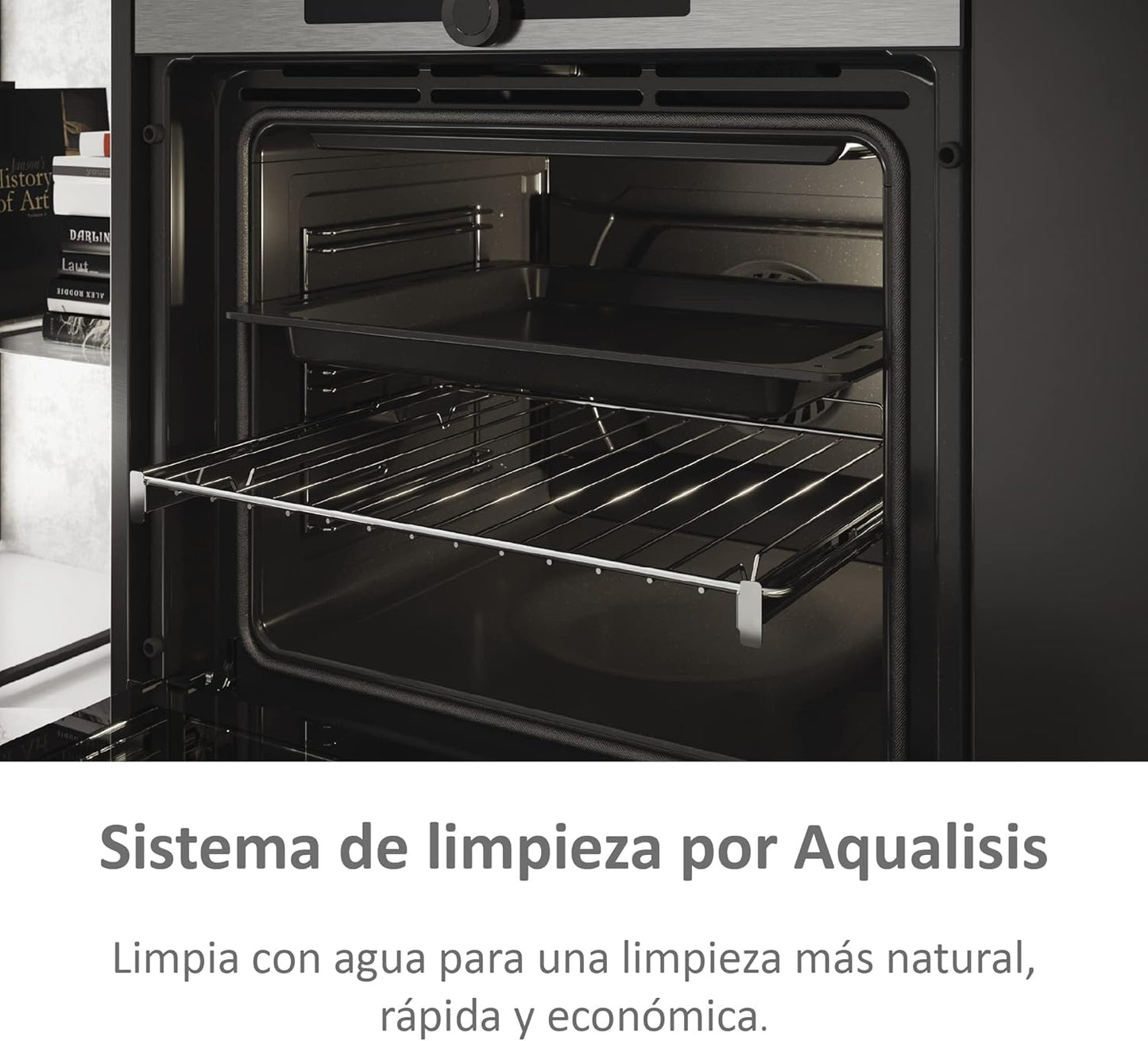 I-Turn Series 2 HWO60SM2F3XH- Four Multifonction, Nettoyage Par Aqualyse, Connectivité Wi-Fi, Capacité 70L, Cuisson Multiniveau, 11 Fonctions, Manette, Classe A+, Noir