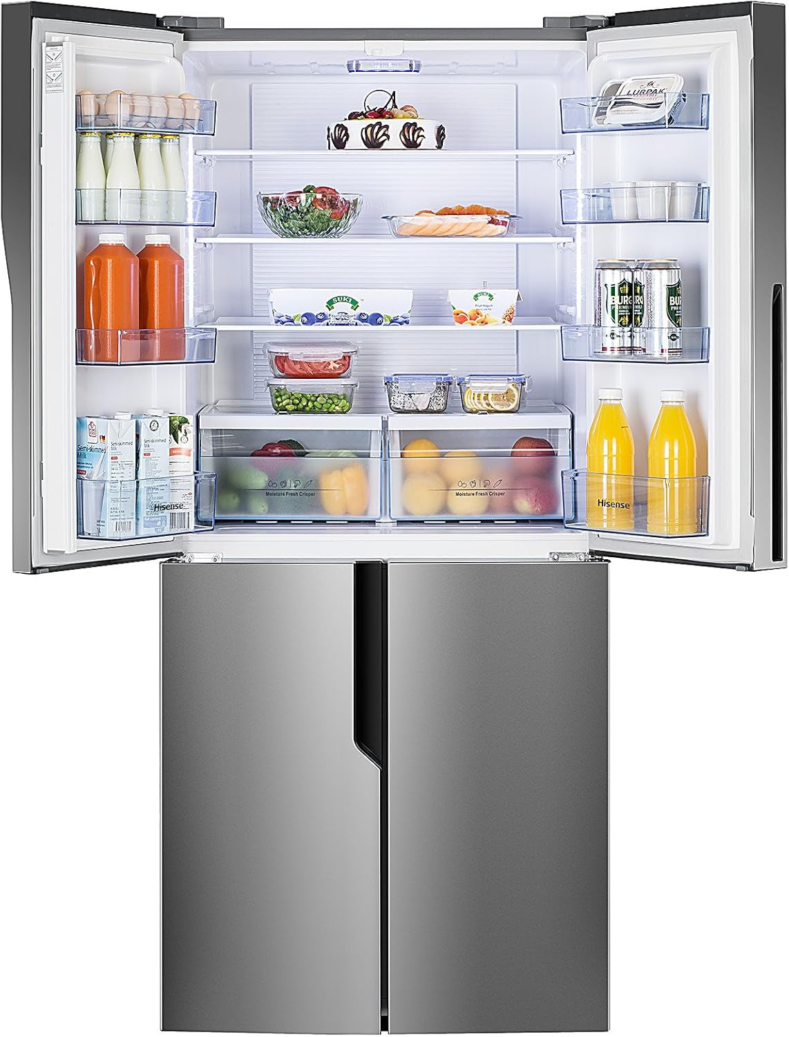 Hisense MKGNF 440 Dans Le Réfrigérateur Porte À Droite Et Gauche-Réfrigérateurs Side-By-Side (Indépendant Porte Acier Inoxydable Americana 432 L L 456 SN-ST/T/N)