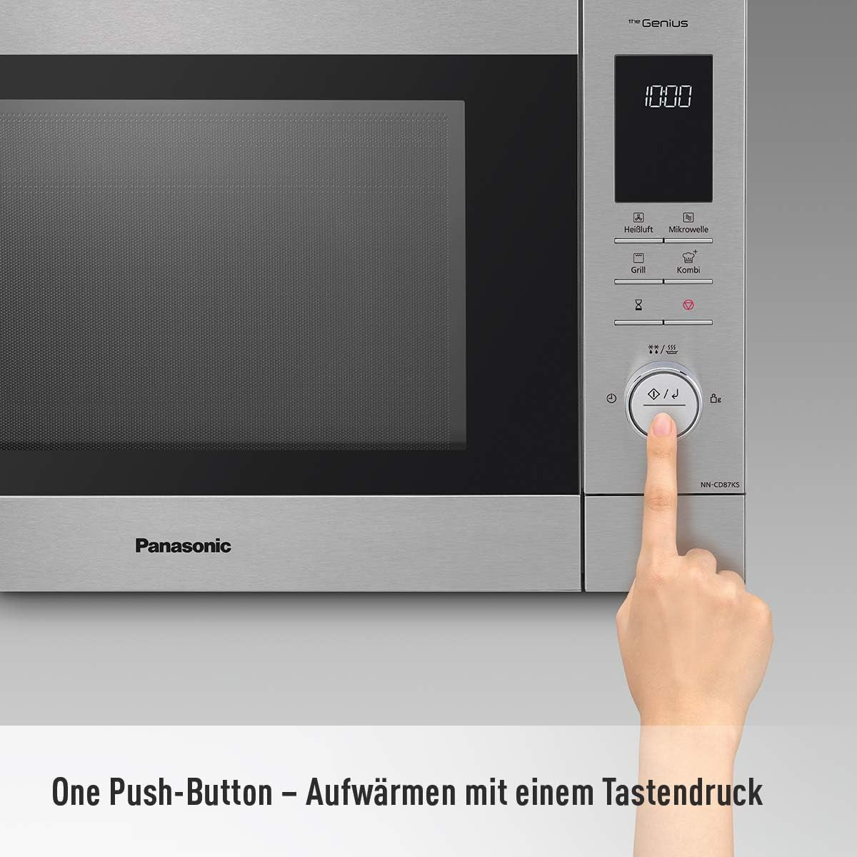 NN-CD87KSGTG Micro-Ondes Combiné Et Gril, Version Allemande, Mode D'Emploi Et Touches En Allemand Argenté