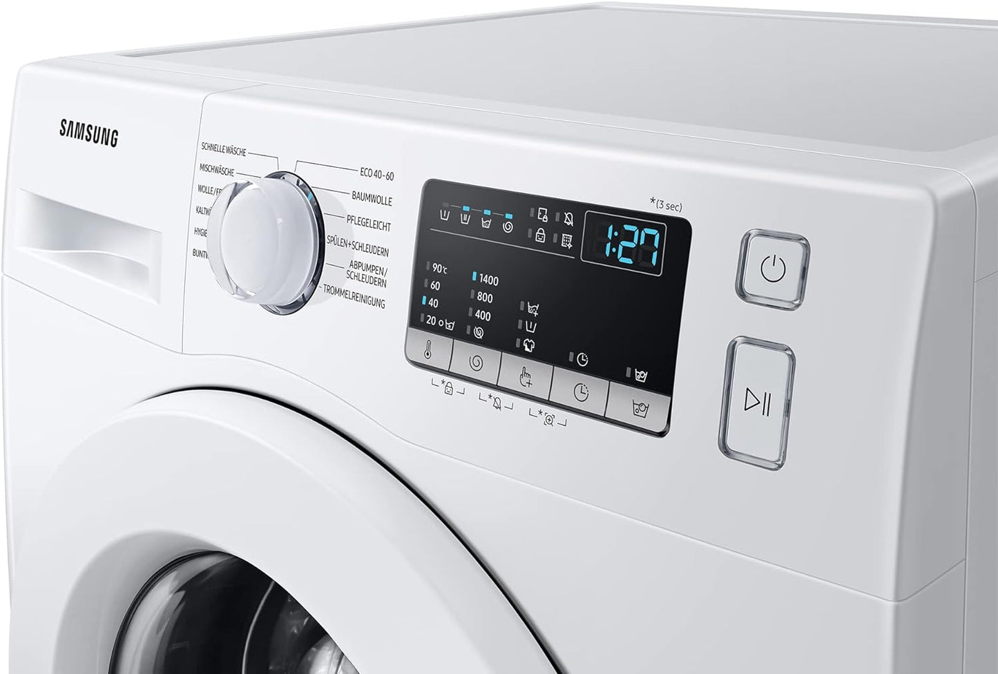 WW8PT4048EE/EG Machine À Laver 8 Kg 1400 Tr/Min Ecobubble Programme Vapeur Hygiénique Fonction Anti-Taches Moteur Digital Inverter Blanc