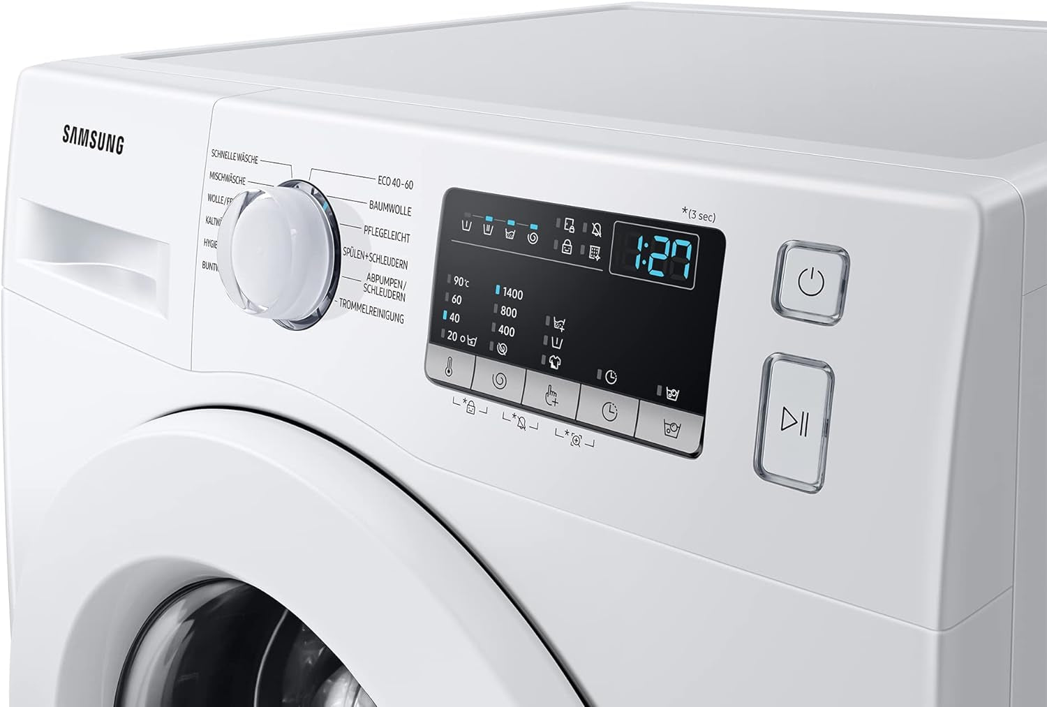 WW8PT4048EE/EG Machine À Laver 8 Kg 1400 Tr/Min Ecobubble Programme Vapeur Hygiénique Fonction Anti-Taches Moteur Digital Inverter Blanc