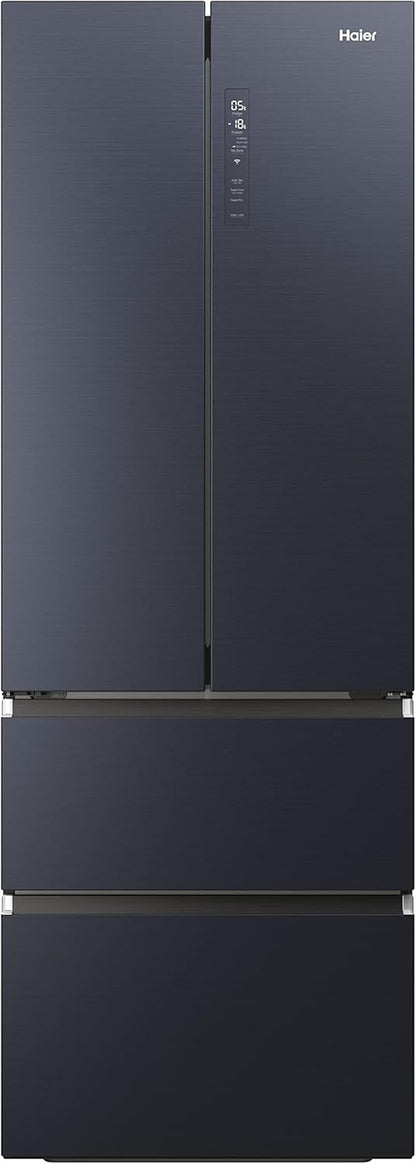 HFW7720ENMB Réfrigérateur Combiné - Pose Libre, 477L, 4 Portes, My Zone Plus, Humidity Zone, Smart Home (Wi-Fi), Noir, Classe E