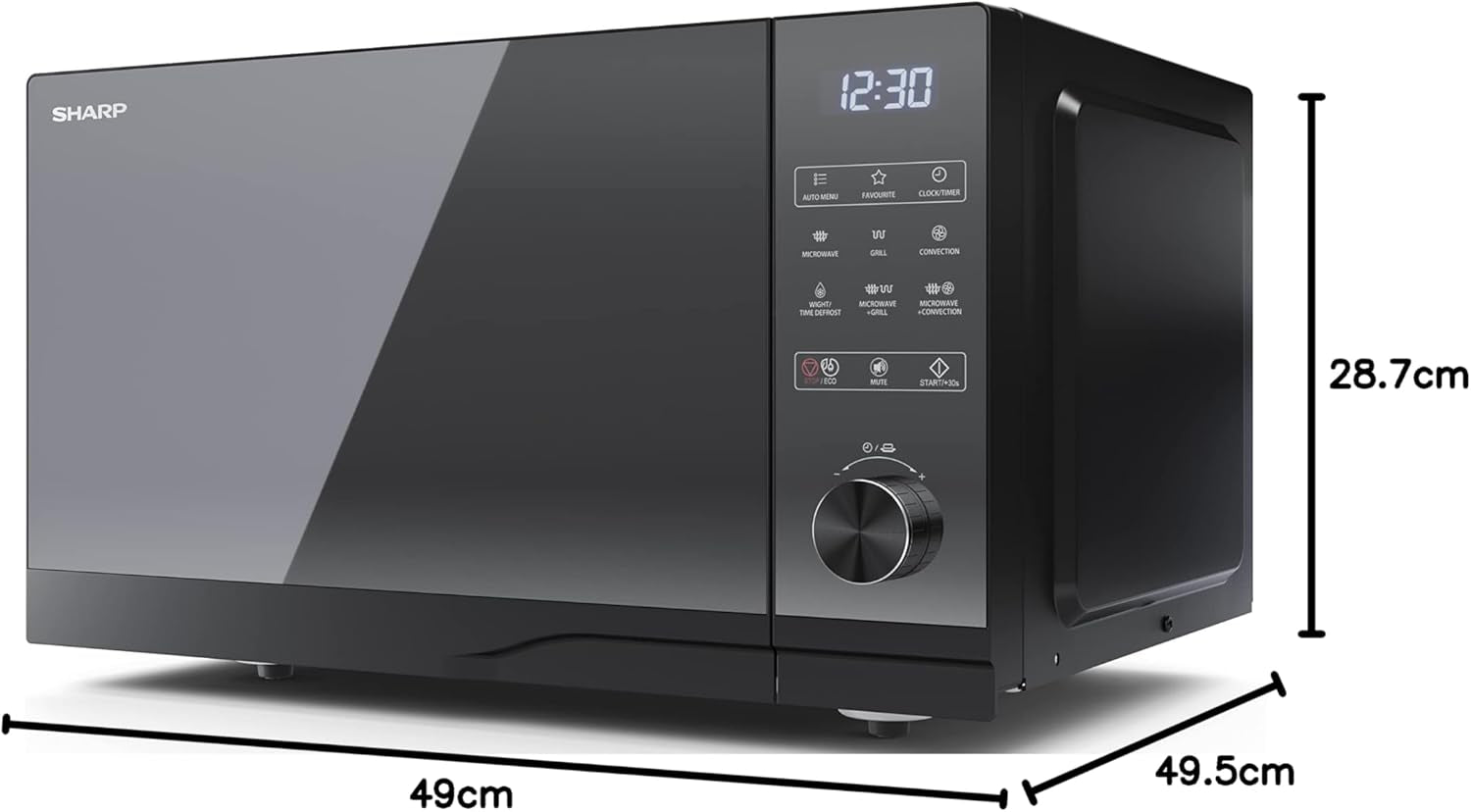 YC-GC52BEB Four À Micro-Ondes De 25 Litres Avec Gril Et Convection