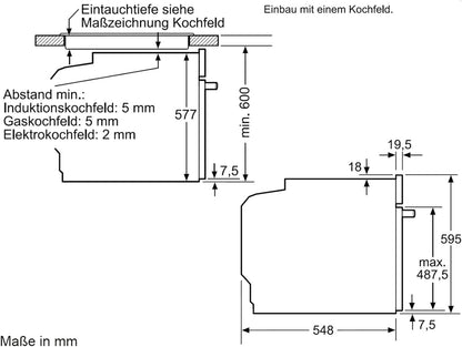 HBG632TS1 Four 71 L a Acier Inoxydable