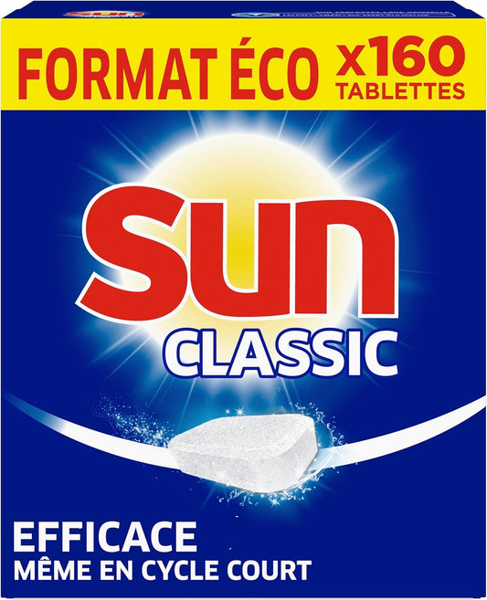 Pastilles Lave-Vaisselle Classic, 160 Tablettes, Efficace Même Pendant Les Cycles Courts Et À Basse Température, Produit Fabriqué En France