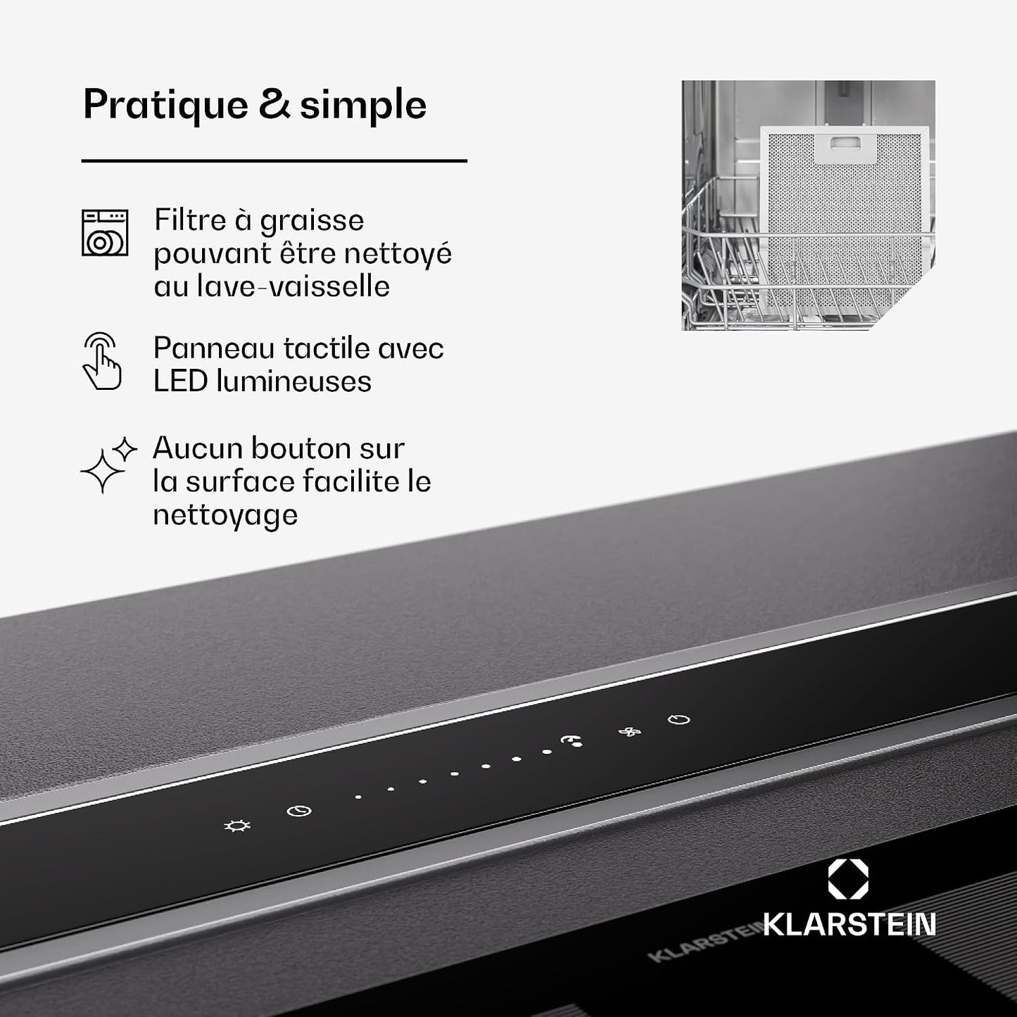 Hotte Aspiration Descendante  60 Cm, Hotte Aspirante Escamotable Évacuation/Air Recyclé Pour La Cuisine, Aspirante Silencieuse Sans Tuyau, Débit D'Air 713