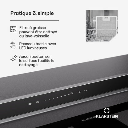 Hotte Aspiration Descendante  60 Cm, Hotte Aspirante Escamotable Évacuation/Air Recyclé Pour La Cuisine, Aspirante Silencieuse Sans Tuyau, Débit D'Air 713