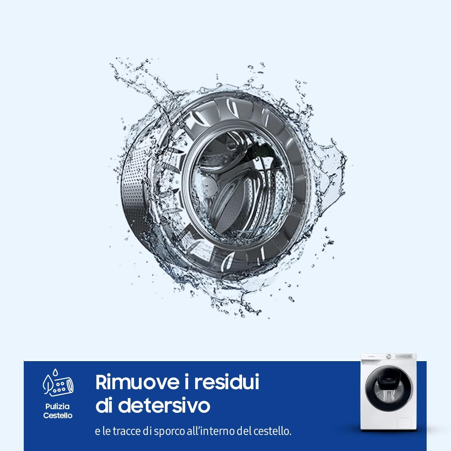Ai Control Addwash Lave-Linge Avec Échodoseur WW90T684DLH/S3, Libre Installation, 9 Kg, 1400 Tr/Min, Classe A, Wifi, Vapeur, 60 L X 85 H X 55P Cm, Blanc