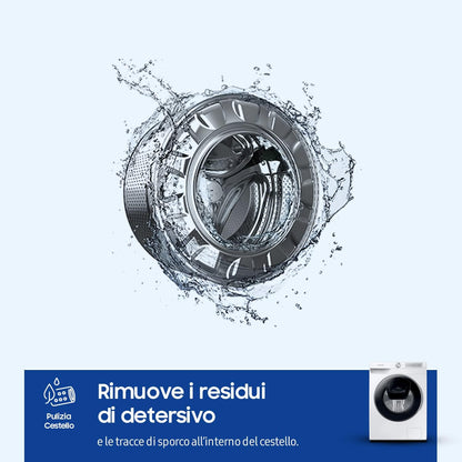 Ai Control Addwash Lave-Linge Avec Échodoseur WW90T684DLH/S3, Libre Installation, 9 Kg, 1400 Tr/Min, Classe A, Wifi, Vapeur, 60 L X 85 H X 55P Cm, Blanc