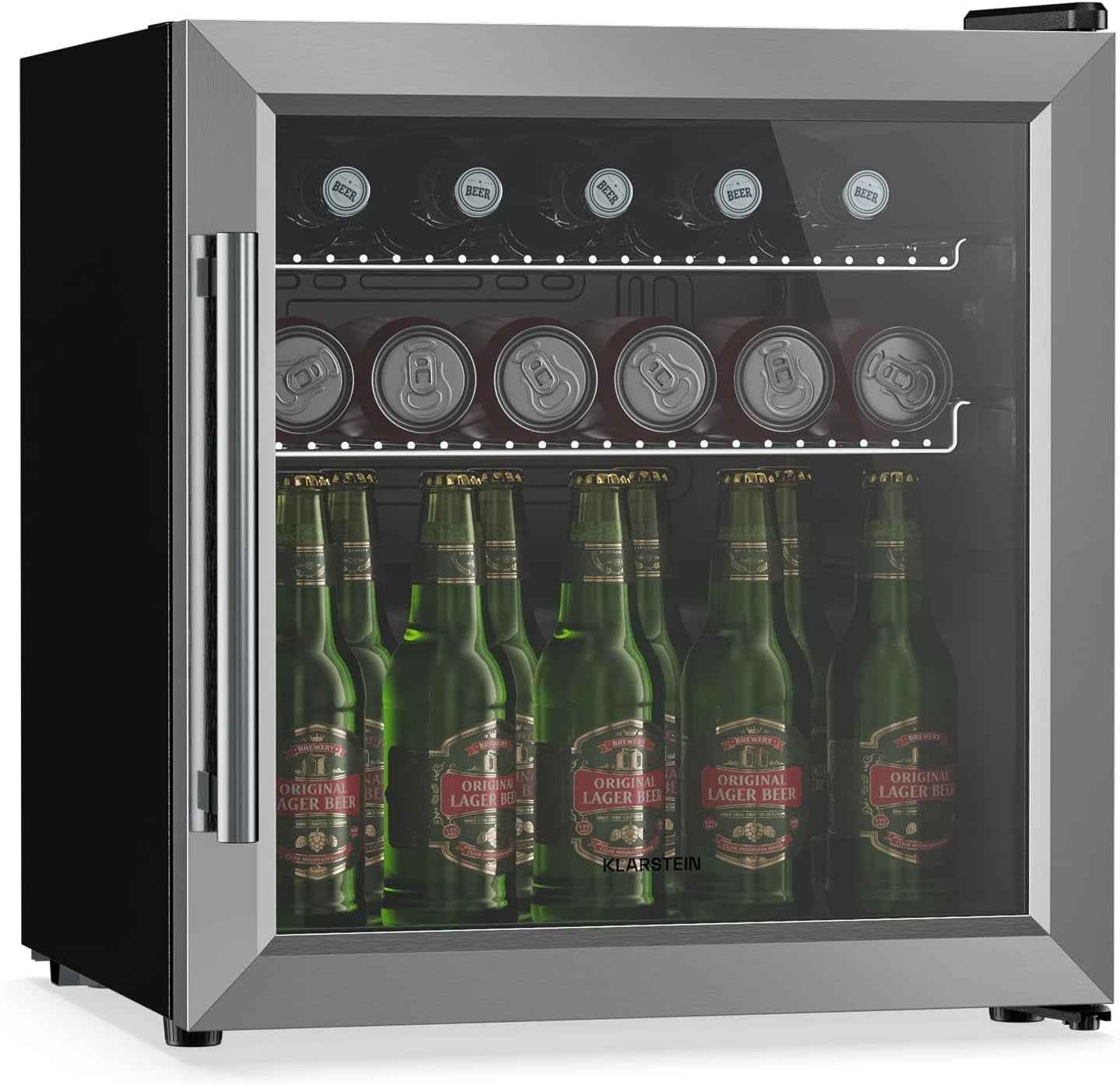 Réfrigérateur À Boissons Luxechill 60 L – Réfrigérateur À Boissons Avec Porte Vitrée, Commande Tactile 0-10 °C, 3 Clayettes, Éclairage LED, IPX4 Pour Cuisines D'Extérieur