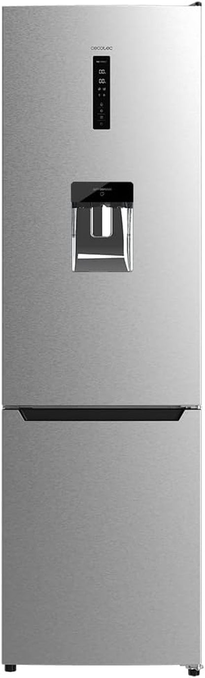 Frigorífico Combi 2 Puertas Con Dispensador De Agua Bolero Coolmarket Combi 322 WD Inox D. 322 L, Altura 185 Y 60 Cm De Ancho, Bajo Consumo, Motor Inverter Plus, Total No Frost