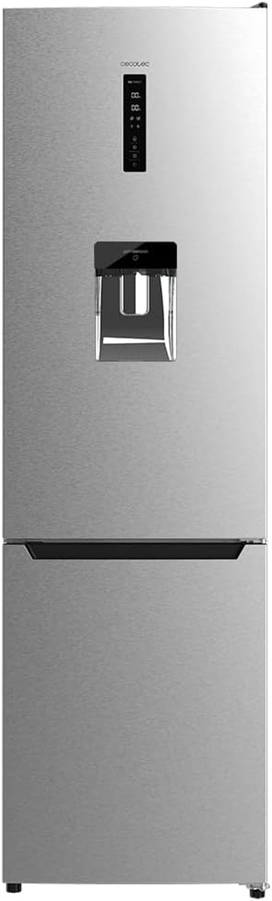 Frigorífico Combi 2 Puertas Con Dispensador De Agua Bolero Coolmarket Combi 322 WD Inox D. 322 L, Altura 185 Y 60 Cm De Ancho, Bajo Consumo, Motor Inverter Plus, Total No Frost