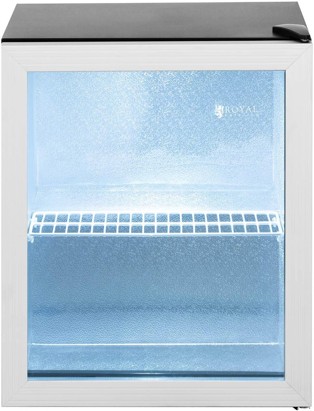 Frigo Boisson À Boissons Bouteille Bouteilles Réfrigérateur Vitré Vitre RCGK-54A (54 Litres, 64 W, 0-10 °C, Éclairage LED, Pieds Réglables, Aluminium/Inox)