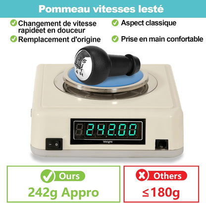 Pommeau De Levier De Vitesses Manuel 5 Vitesses Pour Peugeot 106 | 107 207 301 306 307 308 407 408 508 3008 1007 Pour CITROEN C2 C3 C4 Picasso - Noir Et Argent