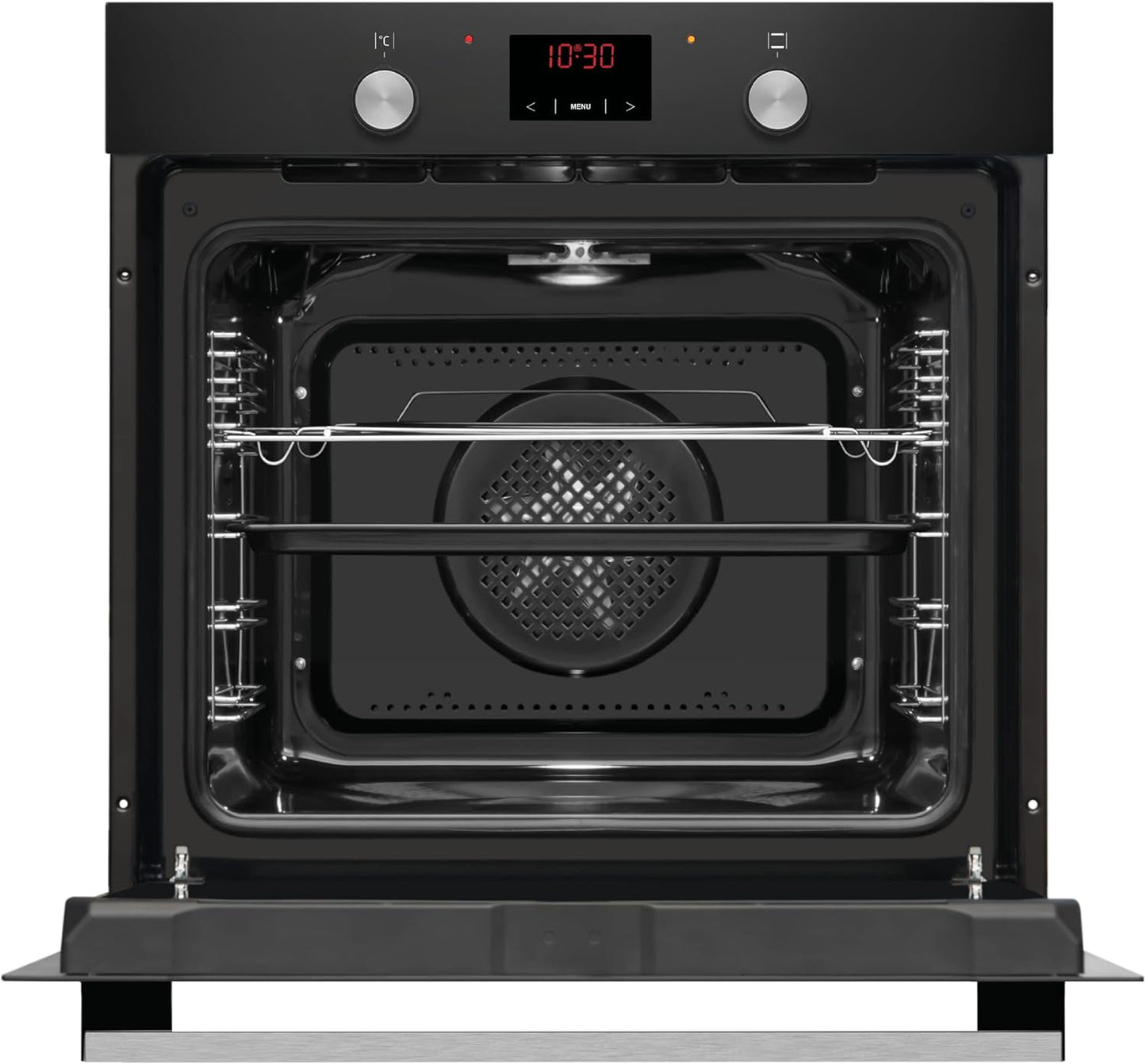 Amica ABE 9431 SM Four Encastrable Avec Chaleur Tournante/Noir Mat/Minuterie/Espace De Cuisson Xxl/Nettoyage À La Vapeur D'Eau