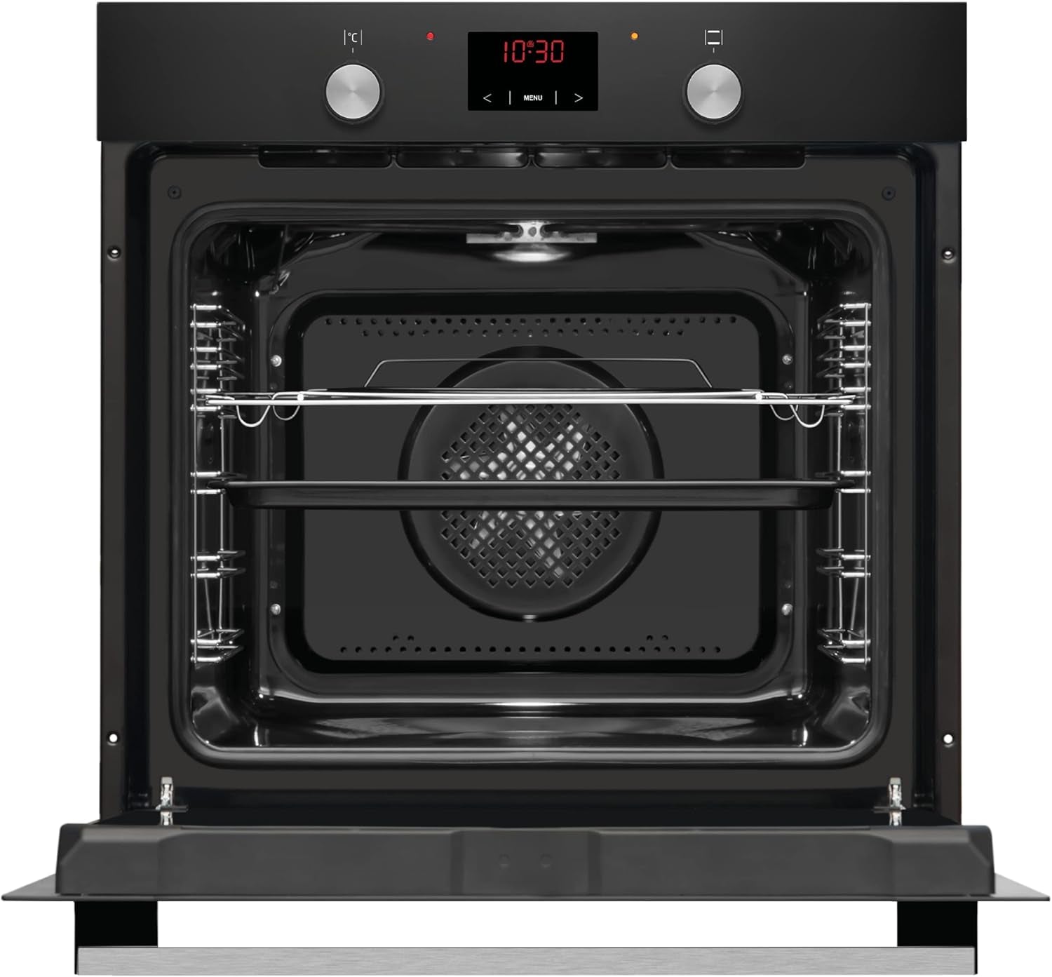 Amica ABE 9431 SM Four Encastrable Avec Chaleur Tournante/Noir Mat/Minuterie/Espace De Cuisson Xxl/Nettoyage À La Vapeur D'Eau