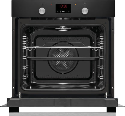 Amica ABE 9431 SM Four Encastrable Avec Chaleur Tournante/Noir Mat/Minuterie/Espace De Cuisson Xxl/Nettoyage À La Vapeur D'Eau