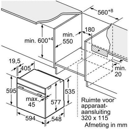 HB734G1B1, Iq700 Four Intelligent Encastrable 60 X 60 Cm, Fabriqué En Allemagne, Noir, Ecoclean & Humidclean, Auto-Nettoyage, Air Fry, Programmes Automatiques, Écran Tactile Coloré, Efficacité