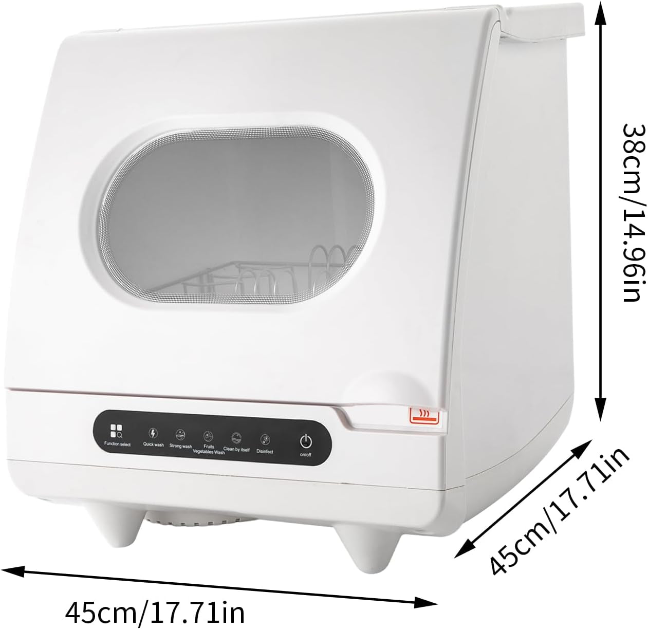 Vinnyooc 220V 800W Mini Lave-Vaisselle Lave-Vaisselle De Plan De Travail Lave-Vaisselle Portable Lave-Vaisselles Compacts Des Pulvérisateurs D'Eau Rotatifs À 360 Pour Les Appartements Les Résidences
