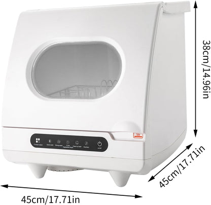 Vinnyooc 220V 800W Mini Lave-Vaisselle Lave-Vaisselle De Plan De Travail Lave-Vaisselle Portable Lave-Vaisselles Compacts Des Pulvérisateurs D'Eau Rotatifs À 360 Pour Les Appartements Les Résidences