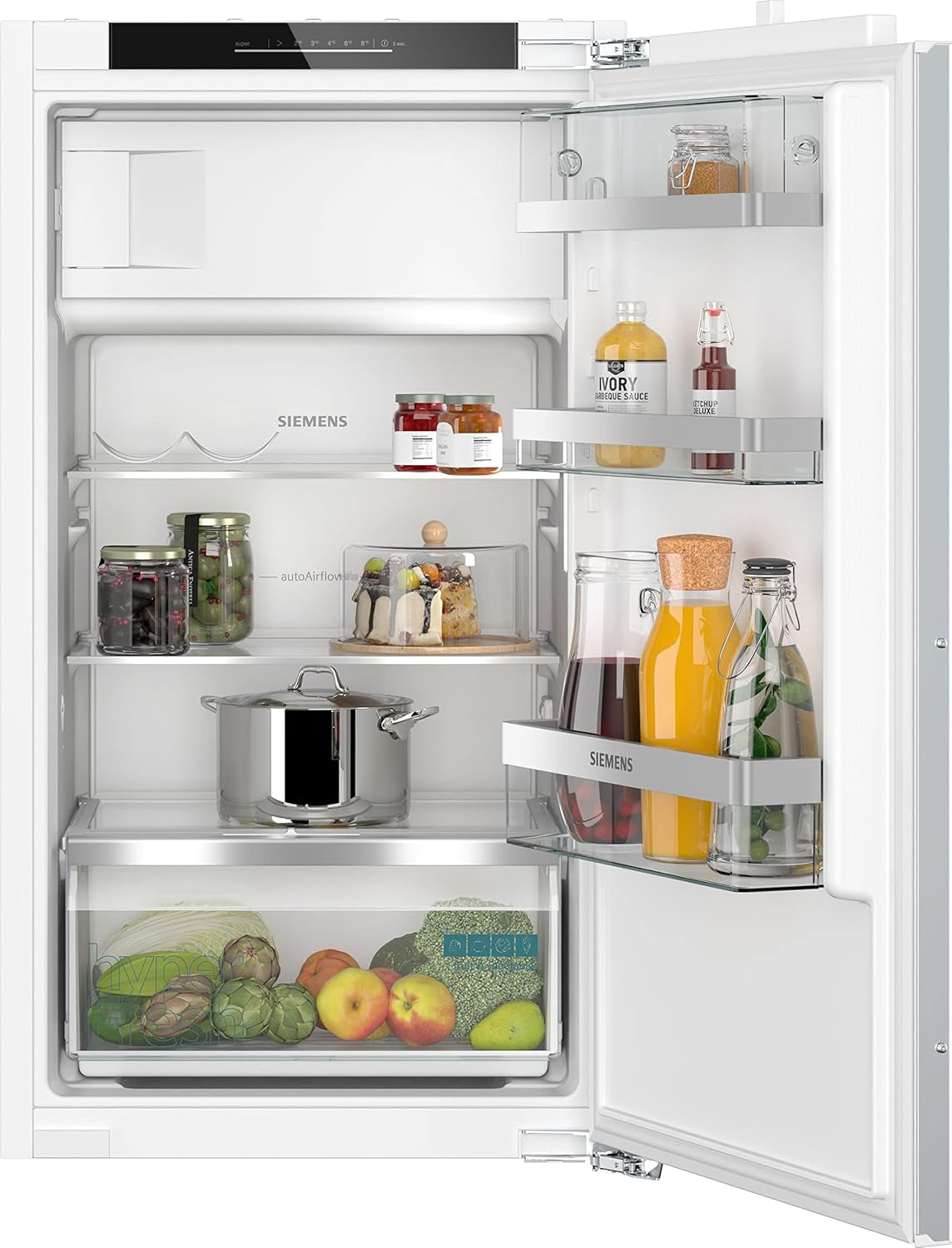 KI32LADD1 Iq500 Réfrigérateur Encastrable Avec Congélateur - 102,5 X 56 Cm - Réfrigérateur De 132 L + Congélateur De 15 L - Fabriqué En Allemagne - Fraîcheur plus Longue Avec Hyperfresh Box -