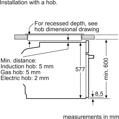 NEFF B4ACF1AN0B N50 Four Simple Avec Coulisse Et Cache Et Circotherm, Acier Inoxydable