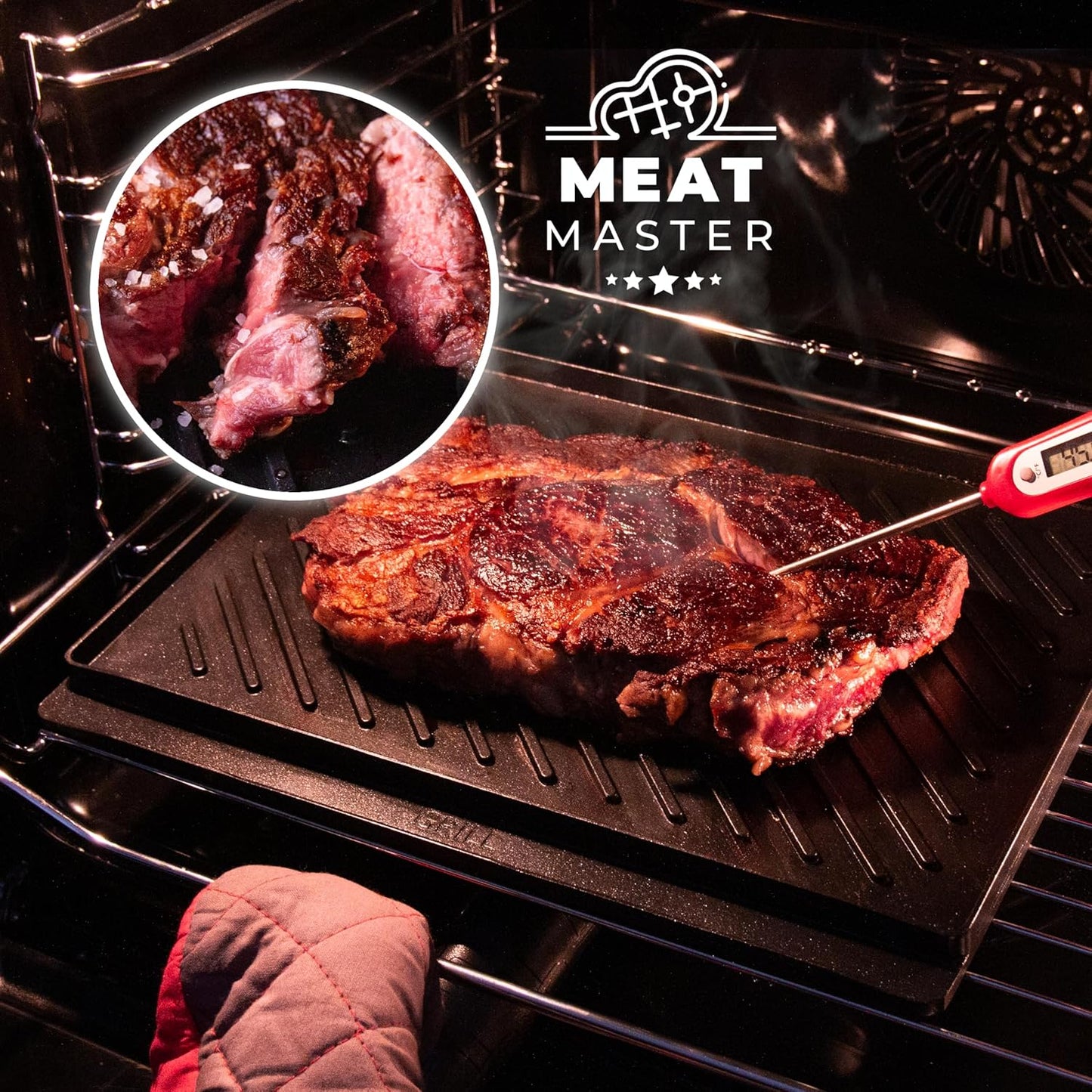 Four Encastrable 60Cm Bolero Hexa SM406000 Glass Grey A+. 2900W, 72L, 12 Fonctions Avec Steak Master, Pizza Master, Steam Assist, Steam Easyclean, Mode Eco Et Décongélation, Electronic Timer