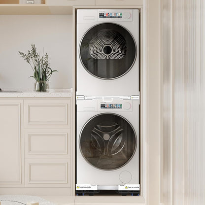 Cadre Intermédiaire Pour Laver Avec Étagère | Cadre De Connexion Universel Pour 53-68 Cm Machine À Laver, Kit Intermédiaire Avec Porte-Serviettes Extensible