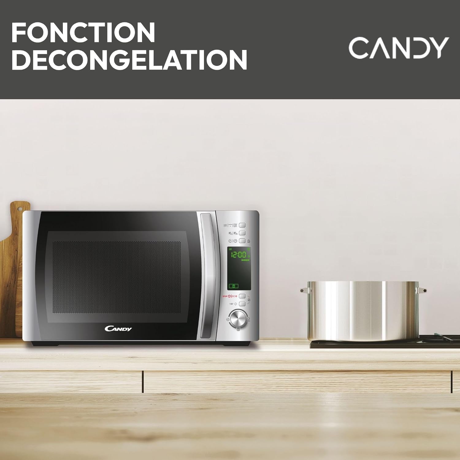 CMXG20DS Micro-Ondes, Puissant 700W + Puissance Grill 1000W, Capacité 20L, Ecran Numérique, Application Cook-In