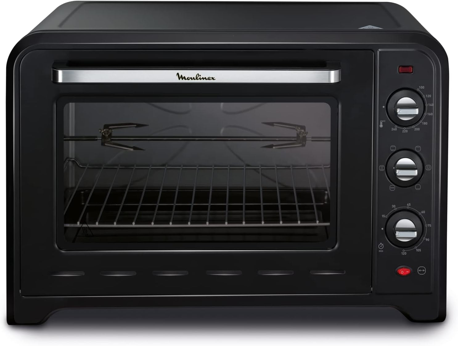 Four À Convection Électrique, 60 L, 2200 W, Thermostat Jusqu'À 240 Degrés, 7 Modes De Cuisson, Pain, Pizza, Tartes, Pâtisseries, Optimo, Noir YY2917FB