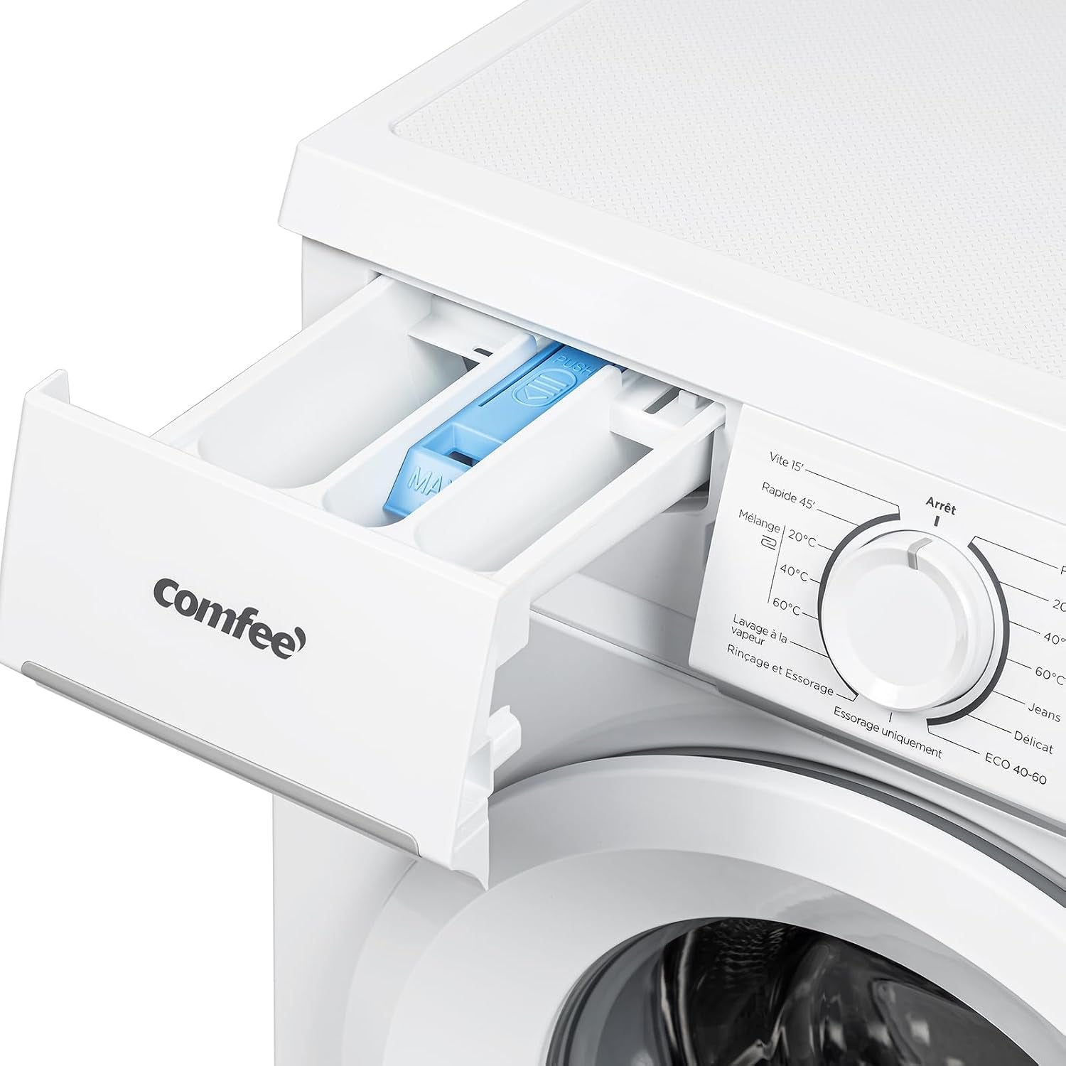 ' Lave-Linge 8KG Classe a Moteur BLDC 1400RPM Blanc CFE12EW80/W-FR | 15 Programmes, Prélavage, Lavage À La Lapeur, Lavage Rapide, Design Slim 48 Cm, Frontal Machine À Laver