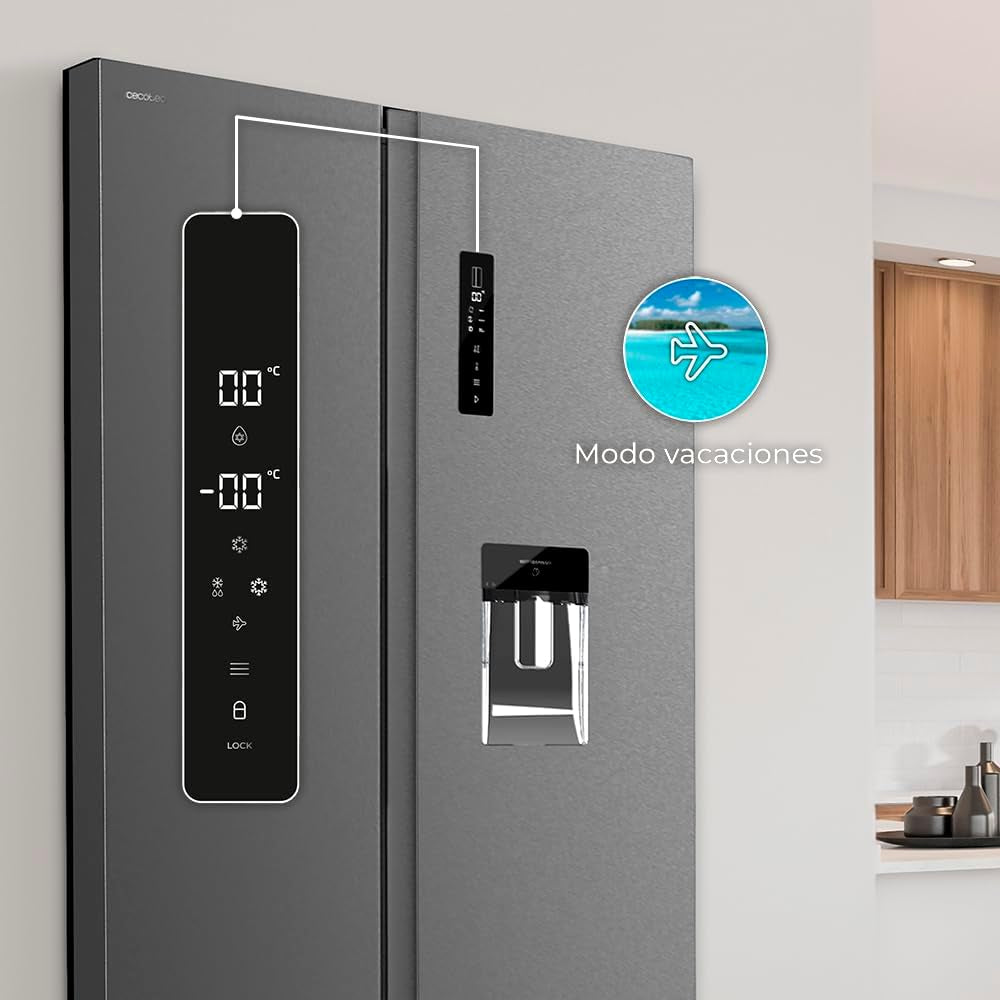 Réfrigérateur Américain De 559 Litres Bolero Coolmarket SBS 562 Dark D. 177 Cm De Hauteur Et 90 Cm De Largeur, Classe D, Système Multi Air Flow, No Frost Total, Moteur Inverter Plus