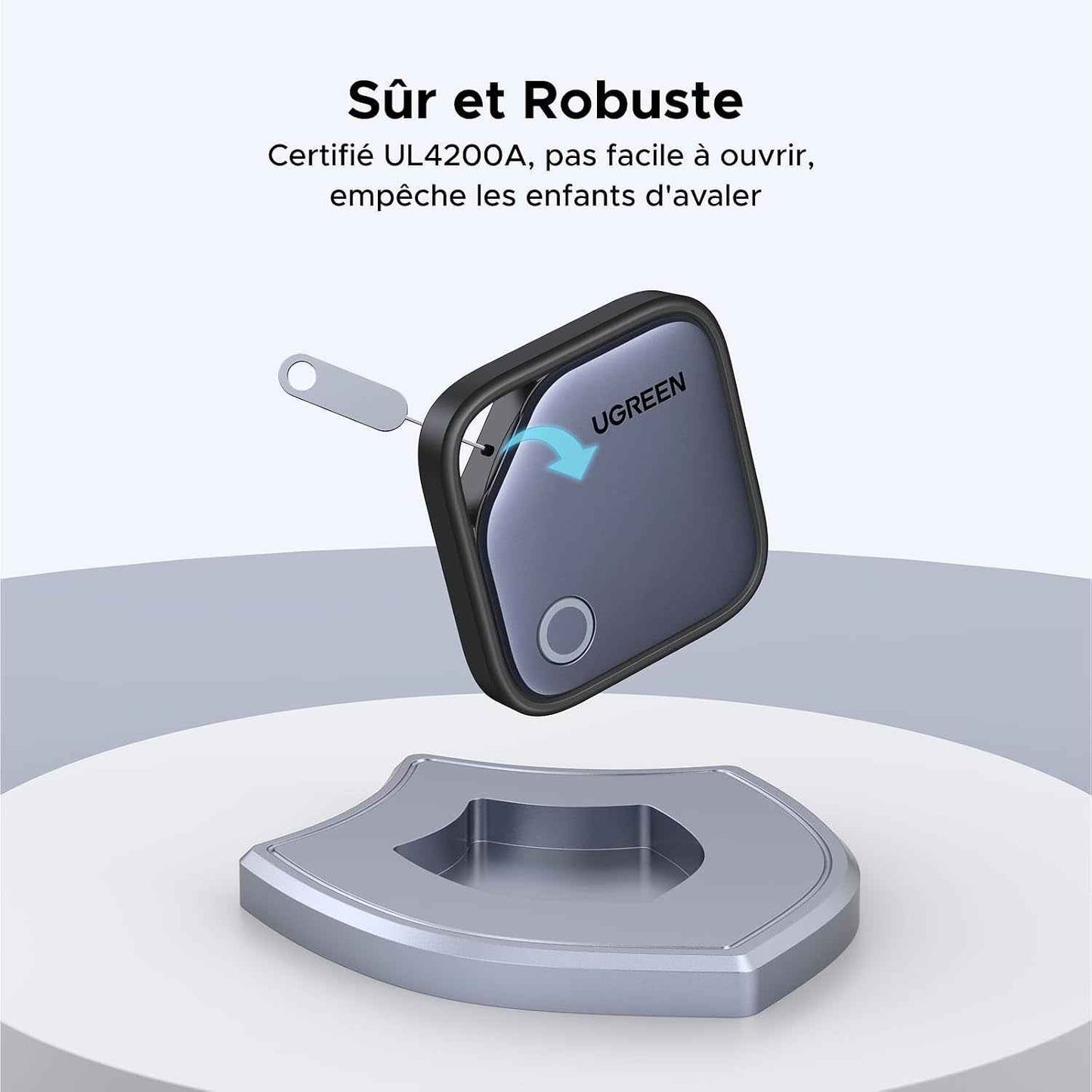 Finetrack Finder Tag Traceur Ios Uniquement Lot De 4 | 2 Ans Batterie, Localisateur D'Objets Bluetooth, Pour Clés Valises Portefeuilles Wallet Bagages Sacs