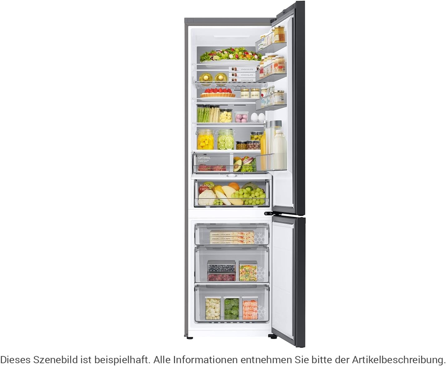 Samsung Bespoke Réfrigérateur Congélateur 203 Cm 387 L 114 L AI Energy Mode Black Steel RL38C7B5BB1/EG