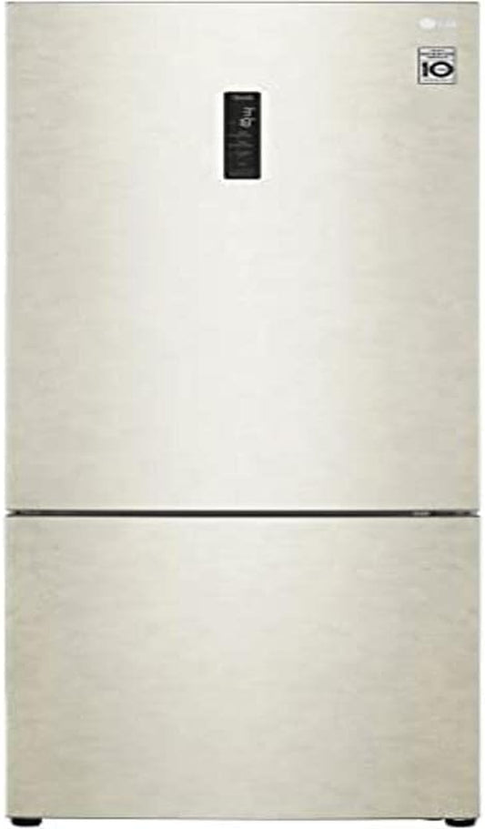 GBB567SECMN Réfrigérateur Combiné Total No Frost, 462L, Largeur 70Cm, Wi-Fi, Porte & Linéaire Cooling, Tiroir Fresh Balancer, Affichage Externe, Compresseur Smart Inverter, Smart Diagnosis, Sable